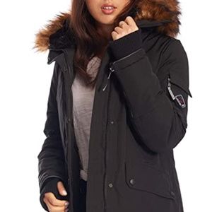Women's Vegan Down Long Parka Winter Jacket